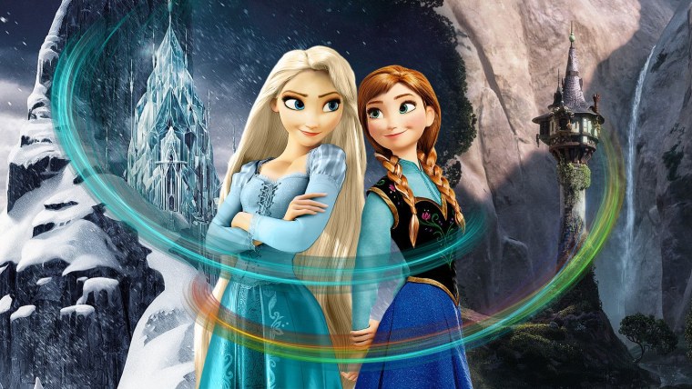 Эльза и Анна и Рапунцель Холодное сердце 2
