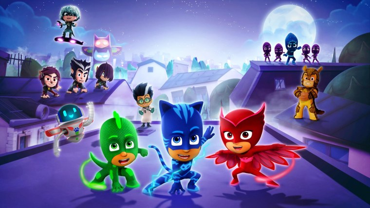 Герои в масках Гекко и обратный Луч