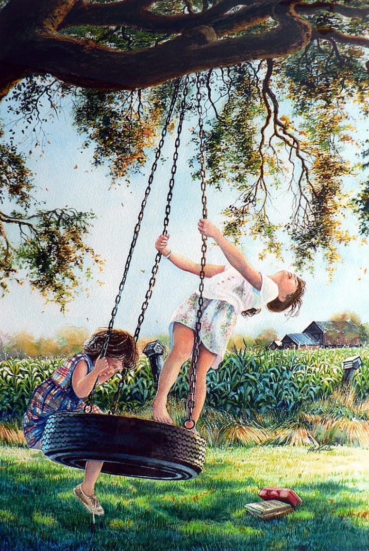 Мальчик на качелях