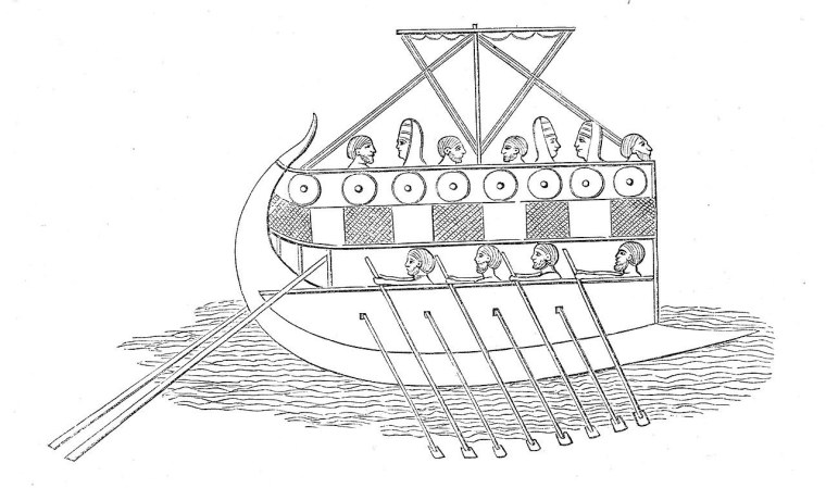 Корабль финикийцев рисунок
