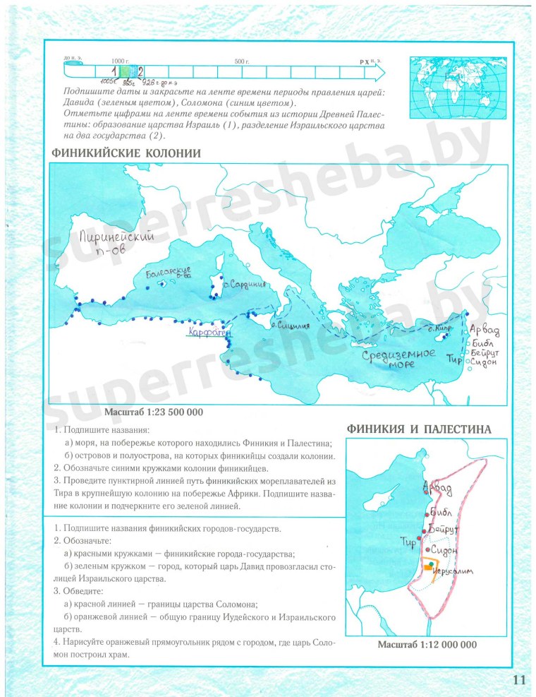 Финикийские колонии карта