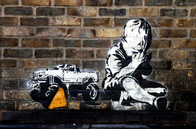 Урбан граффити Бэнкси