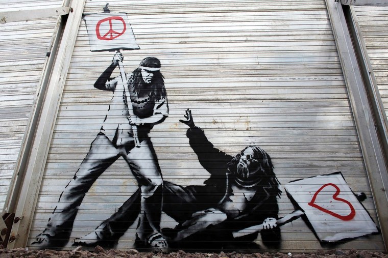 Британский уличный художник Бэнкси