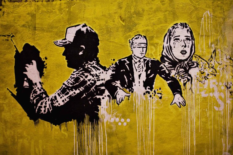 Бэнкси политические картины