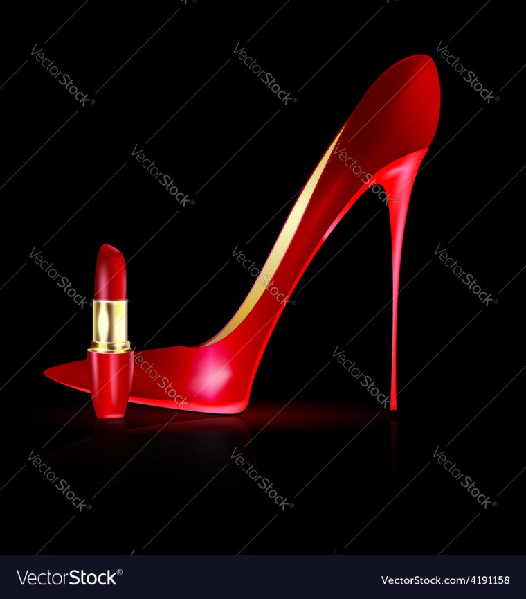 Красные туфли и помада