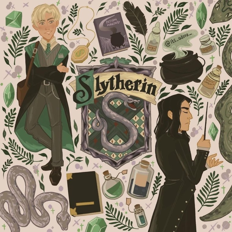 Драко Малфой Слизерин арт