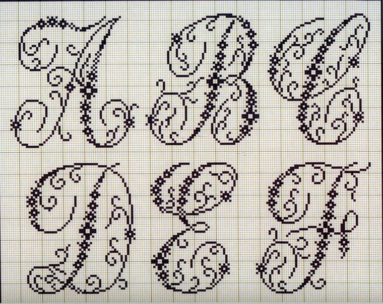 Красивые буквы для вышивки