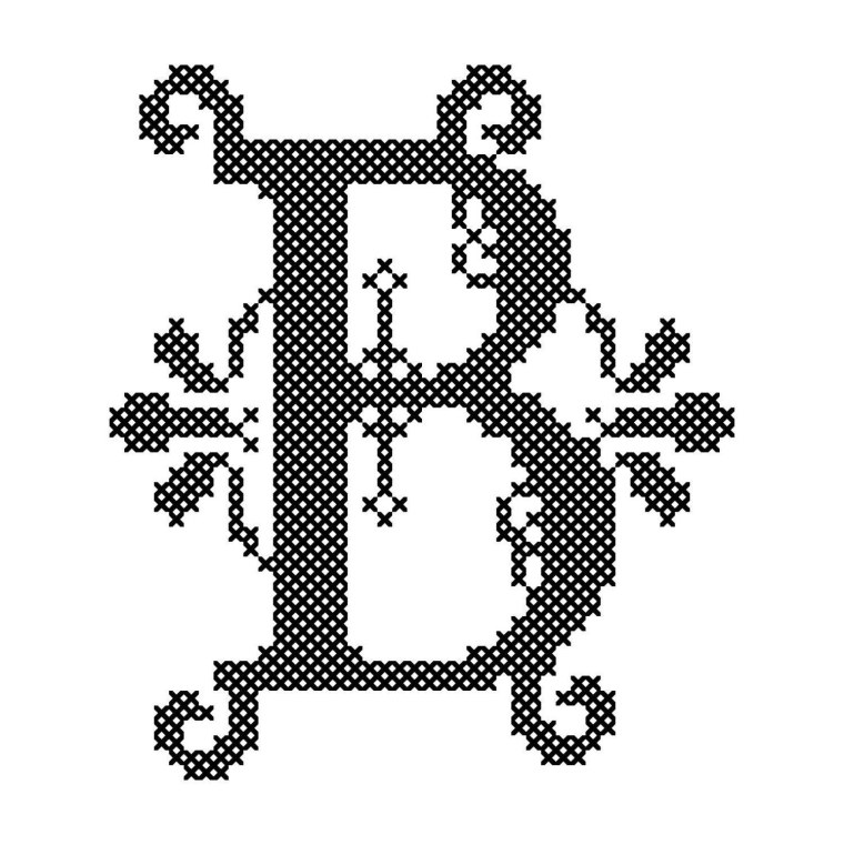 Вензель вышивка крестом