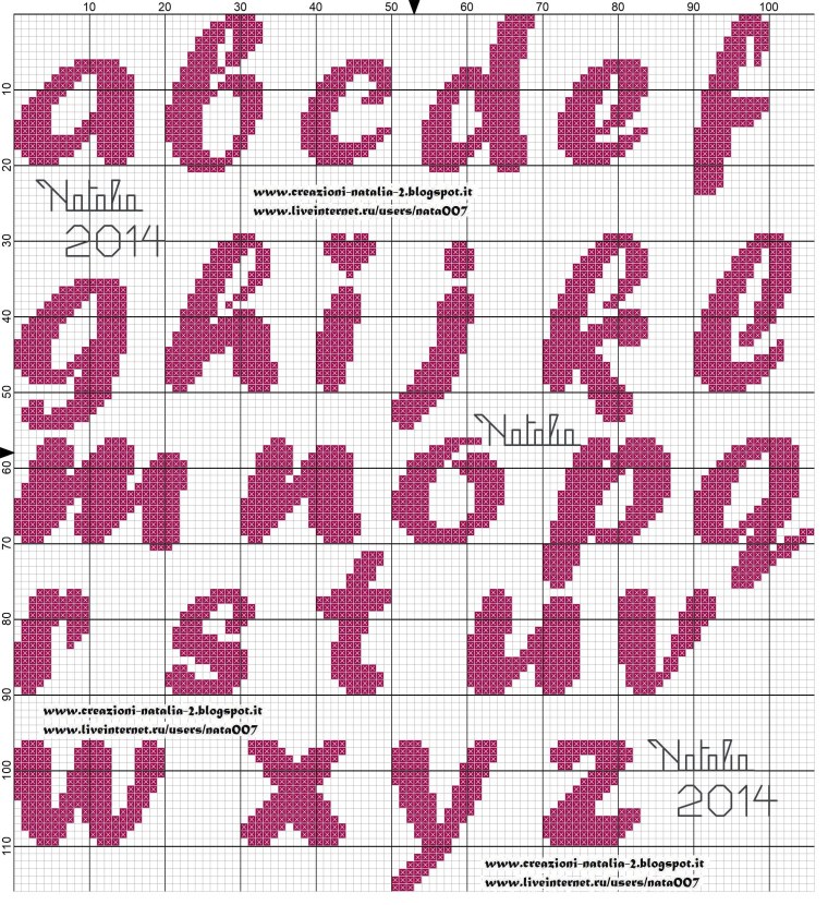 Шрифт для вышивки