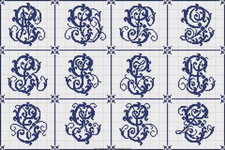 Знаки зодиака Монограмма для вышивки