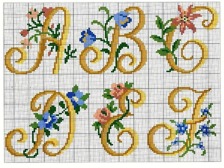 Буквы для вышивки