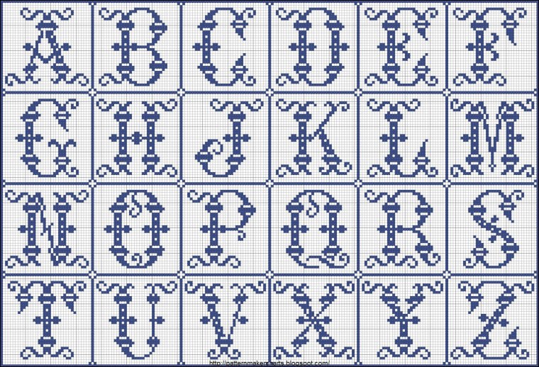 Вензель крестиком схемы