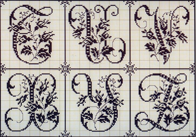 Вензеля вышитые крестом