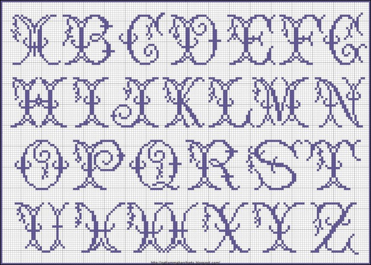 Вышивка крестиком буквы