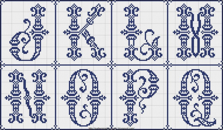 Вышивка крестом схемы бесплатно Монограммы