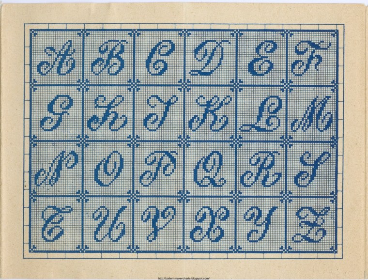 Красивый шрифт для вышивки крестом