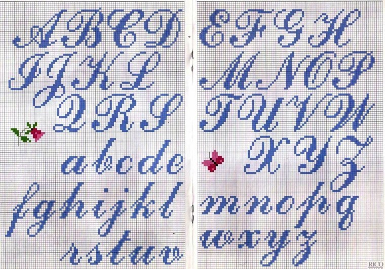Буквы для вышивки