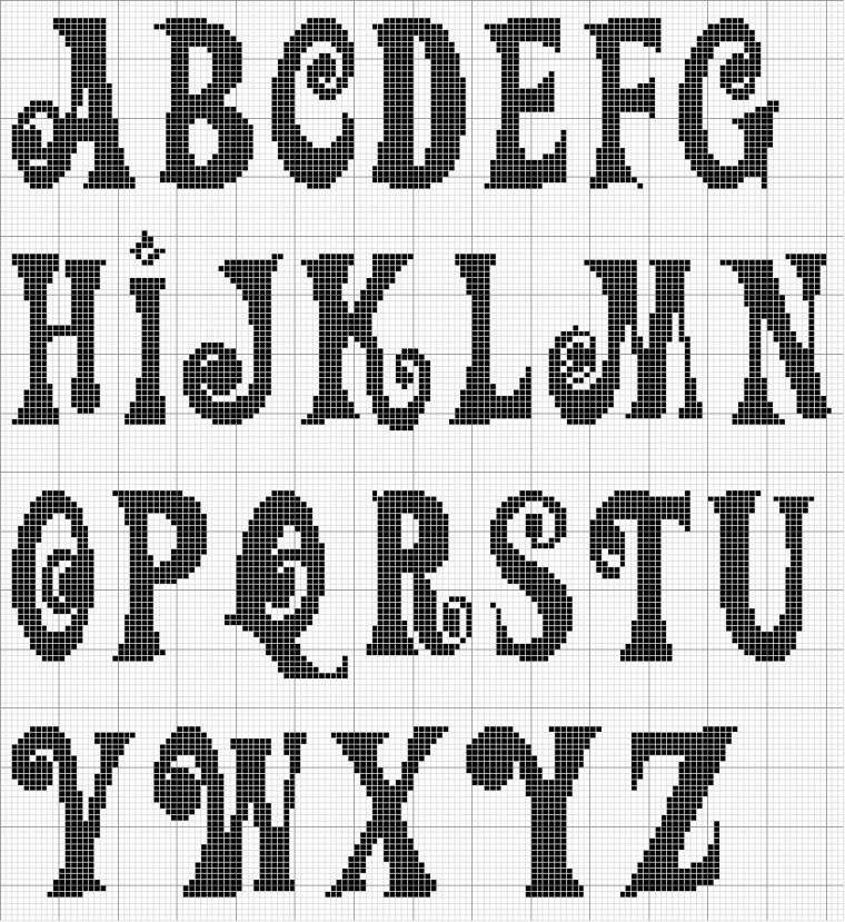 Английский шрифт для вышивки