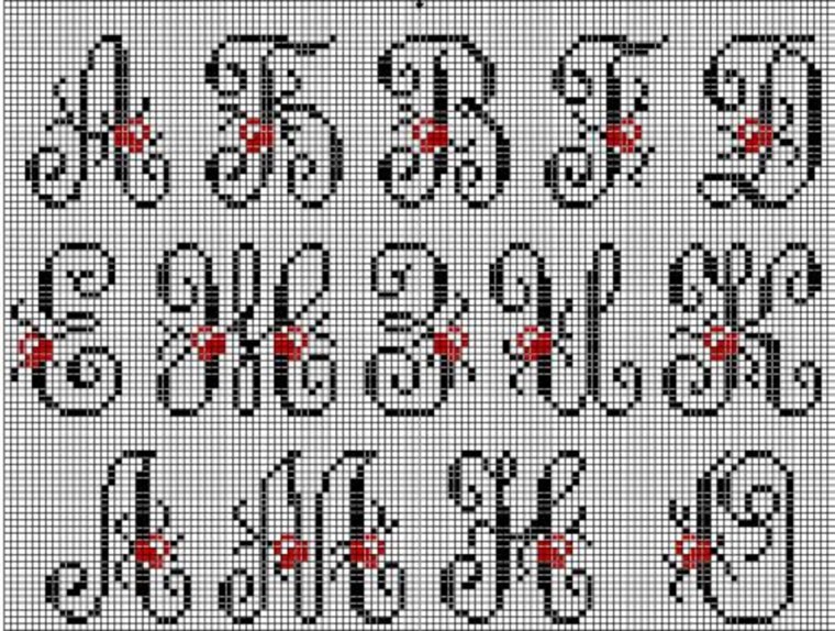 Буквы для вышивки