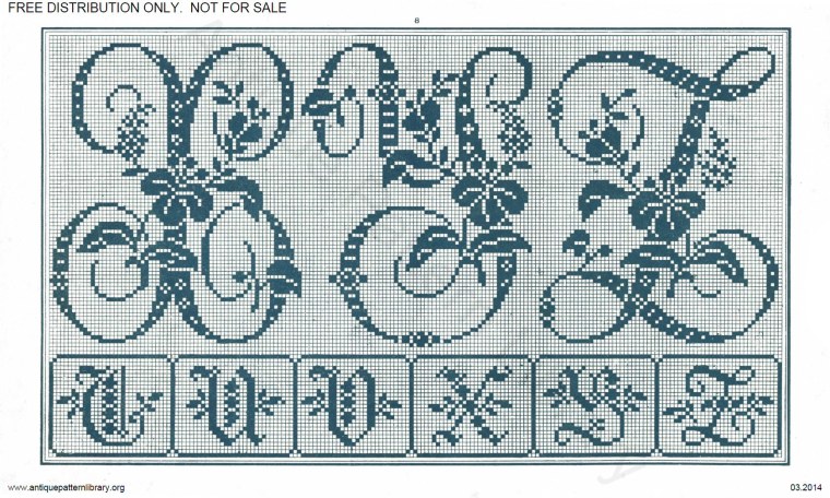 Вышивка крестом латинский алфавит