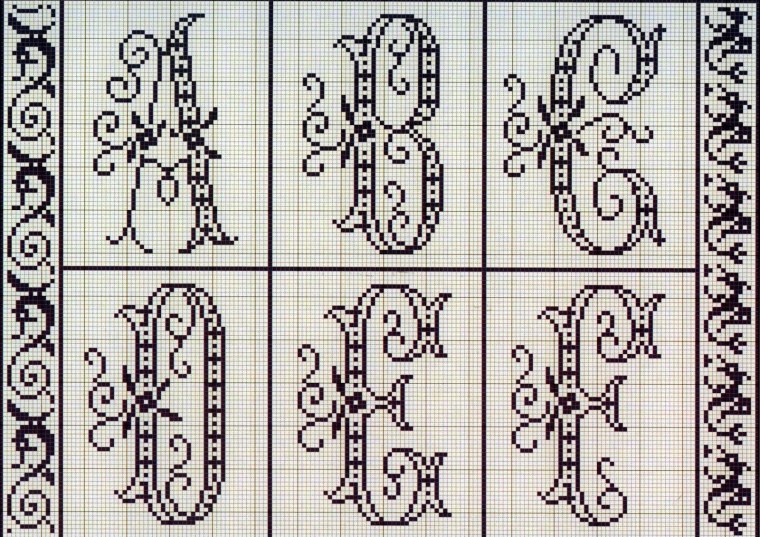 Буквы алфавита для вышивки красивые