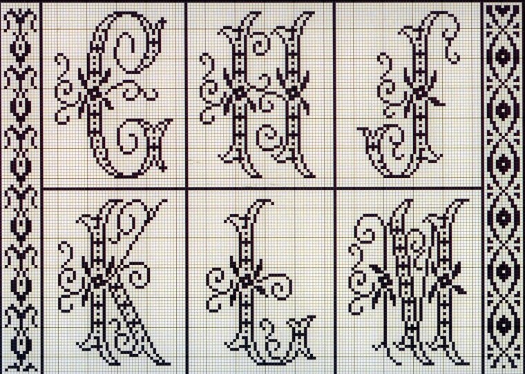 Красивые буквы для вышивки