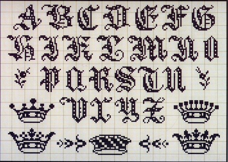 Буквы крестиком английский