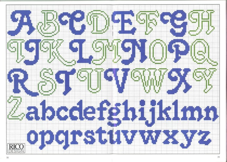 Английские буквы вышивка