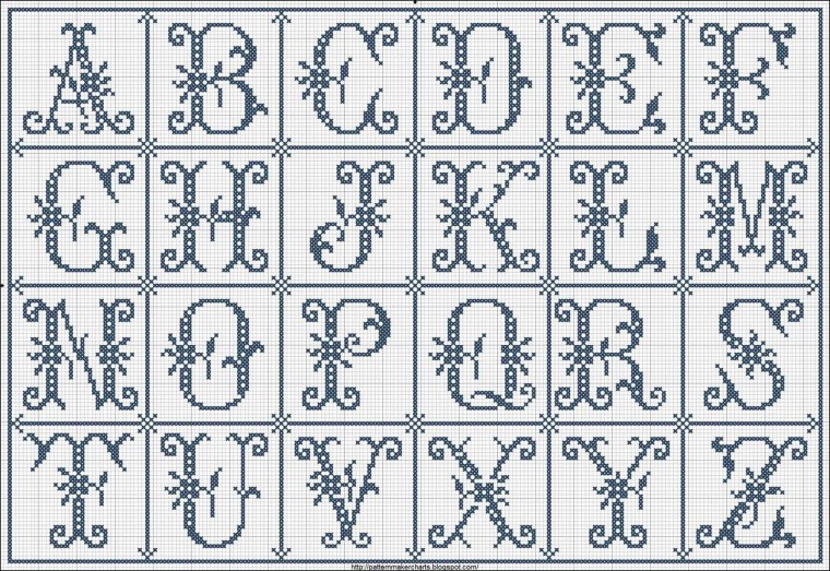 Монограммы и вензеля русский алфавит вышивка крестом