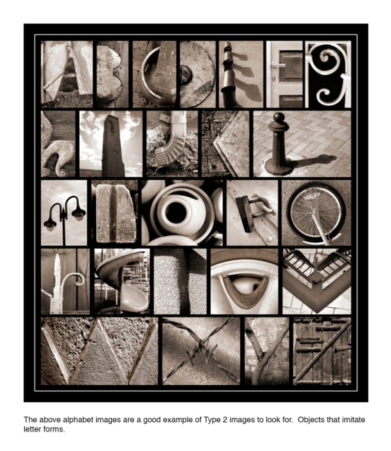 Буквы из предметов