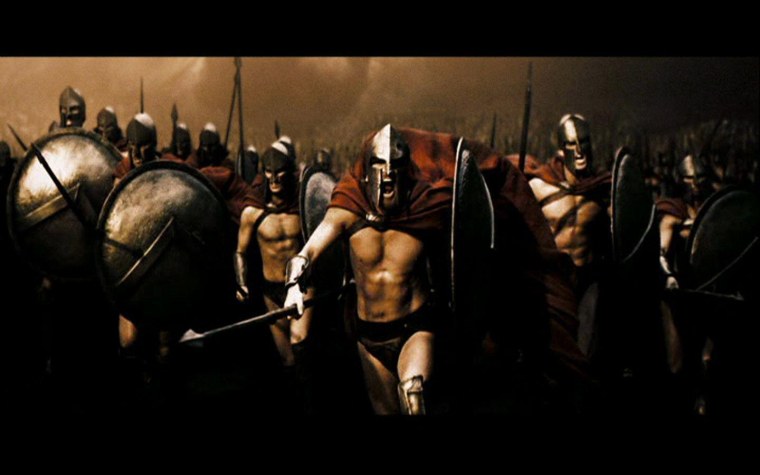 300 Спартанцев Леонид в бою