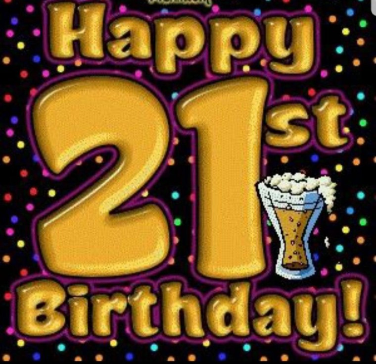 Открытки с днём рождения 21 год