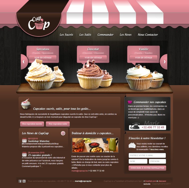 Дизайн сайта кондитерской