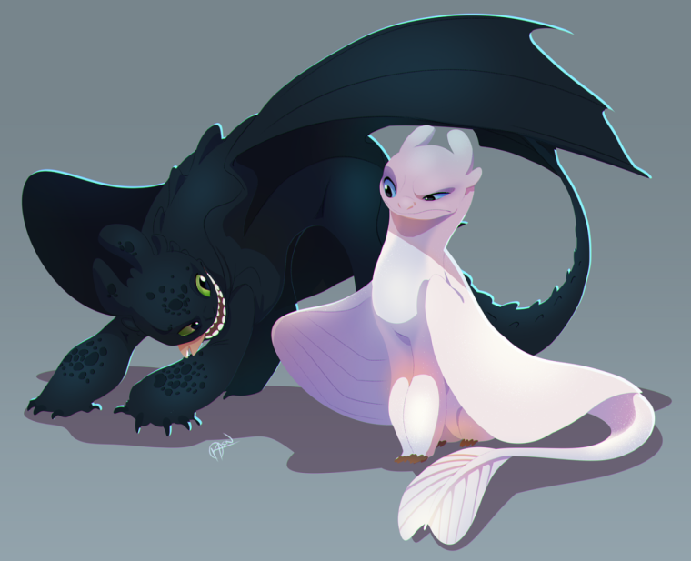 Дракона Беззубика и дневной фурии