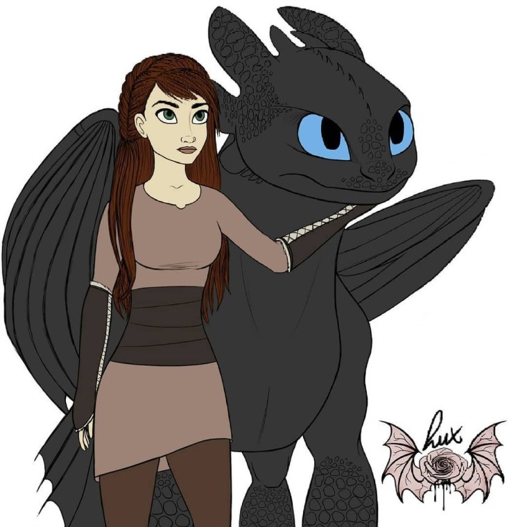 Ночная фурия и Иккинг арт