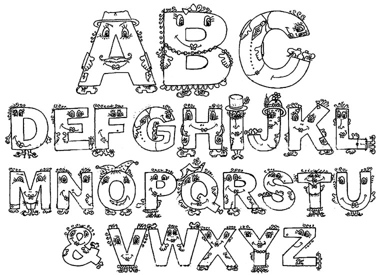 ABC раскраска алфавит