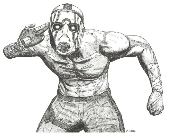 Borderlands 2 псих risunki