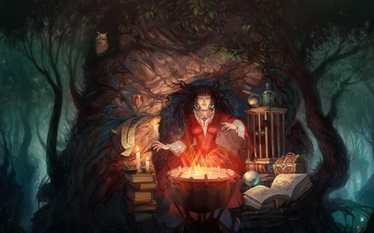 Ведьма колдует