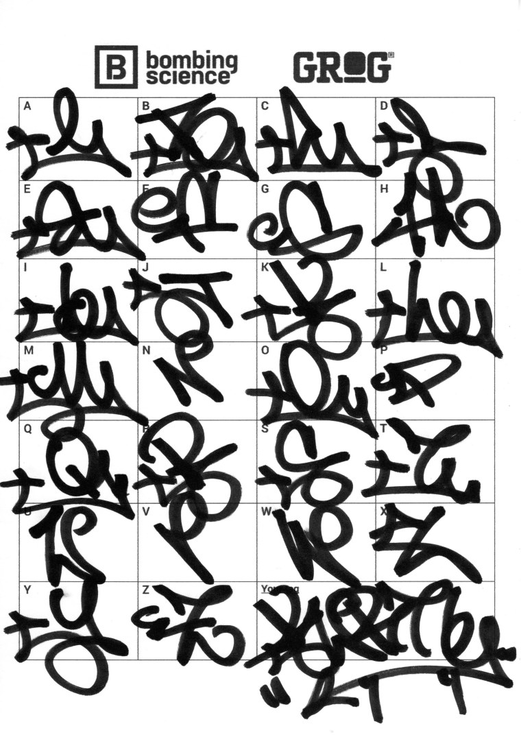 Граффити шрифты для тегов