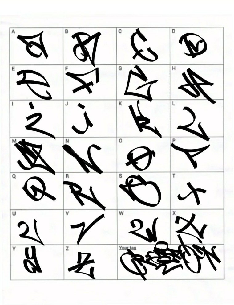 Граффити маркером буквы