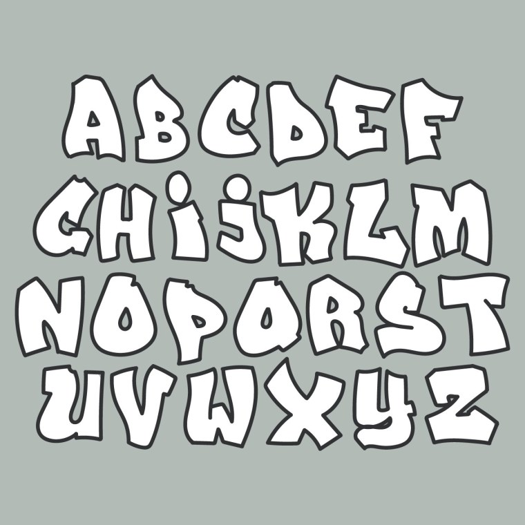 Граффити шрифты для тегов