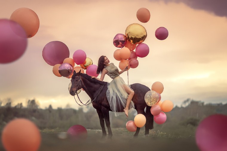 Девушка и воздушные шары