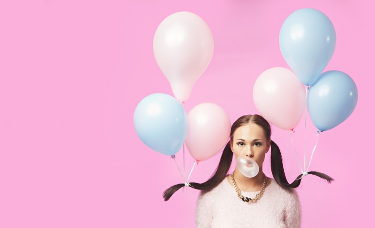Девушка с воздушными шарами