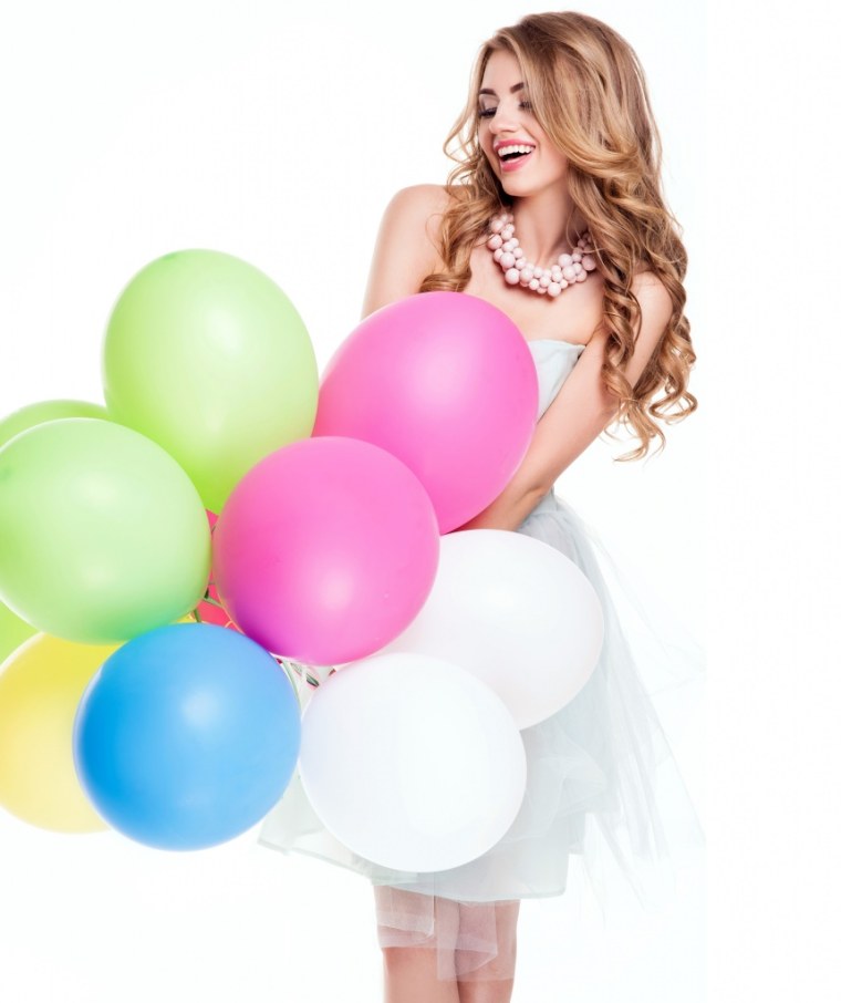 Девушка с воздушными шарами