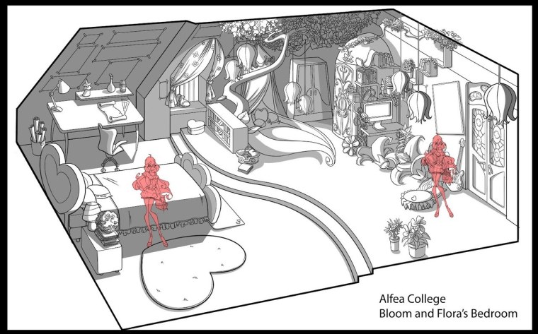 Винкс комната Блум и Флоры