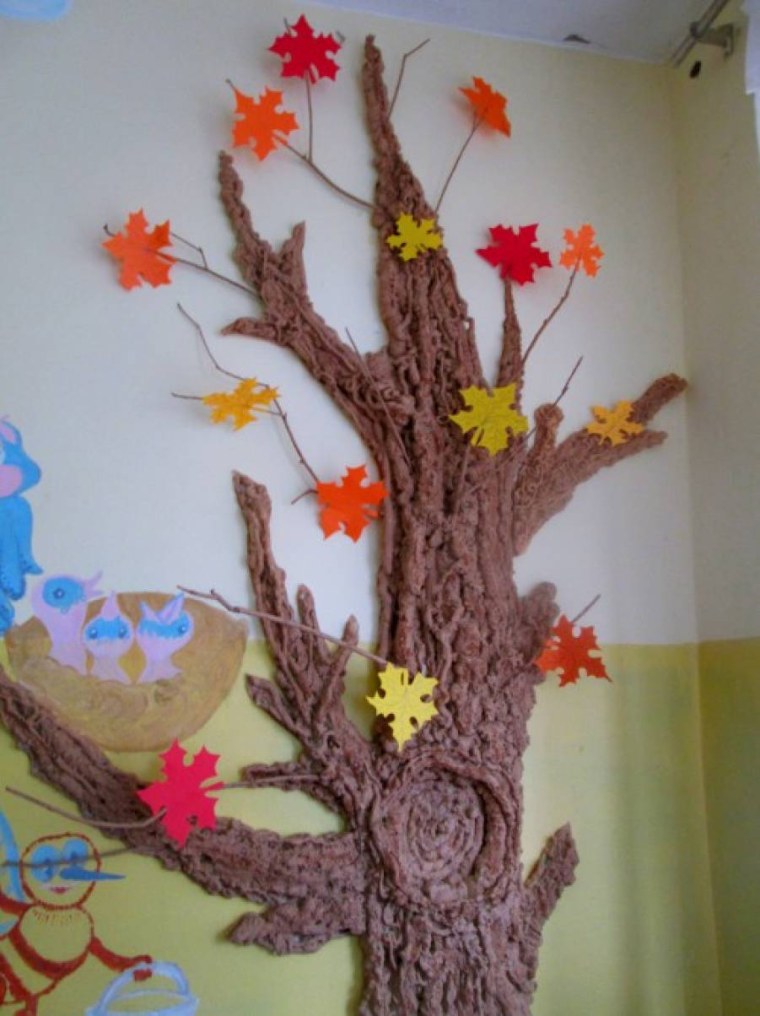 Сезонное дерево для детского сада на стену