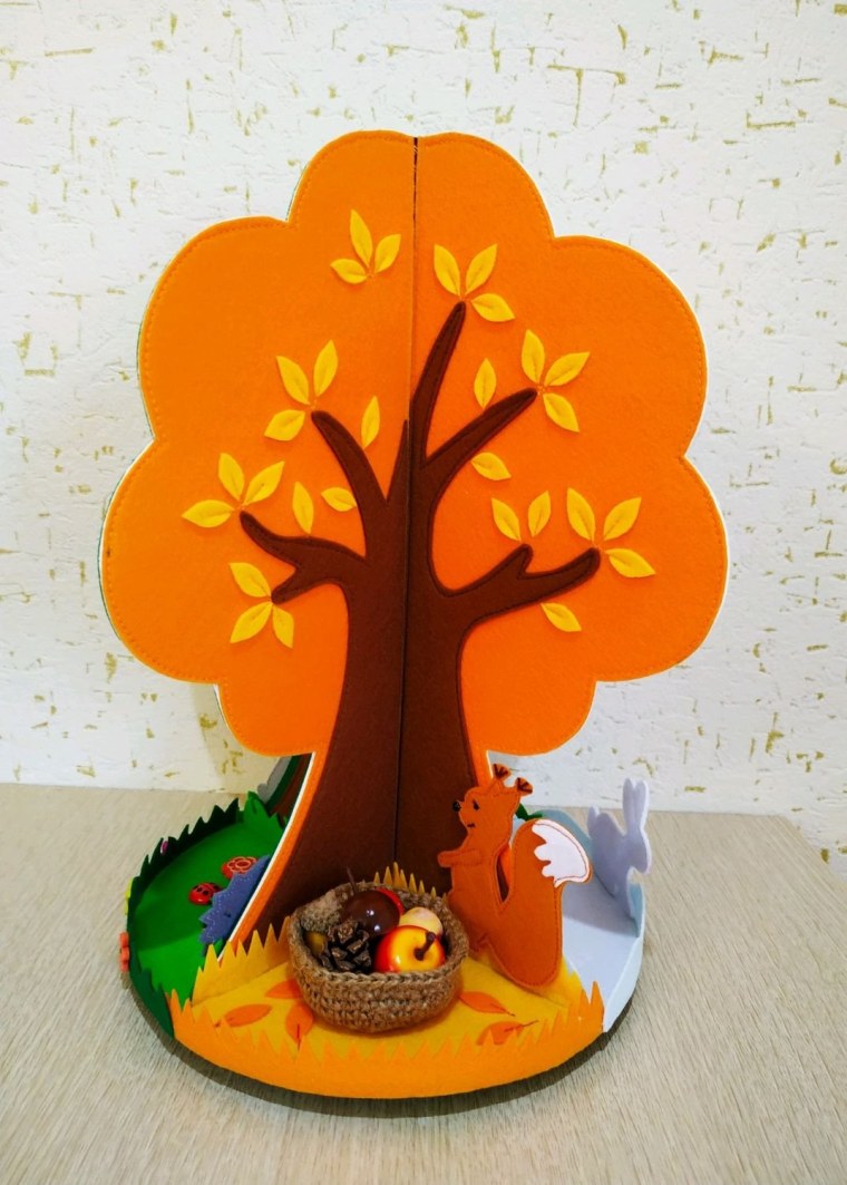 Объемная декорация 3д дерево "времена года", 980х875х875 мм