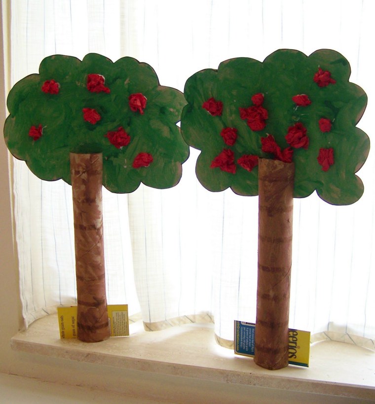 Аппликация яблоня