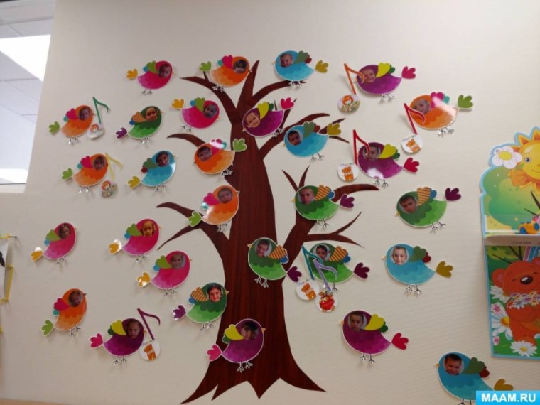 Дерево на стене в ДОУ