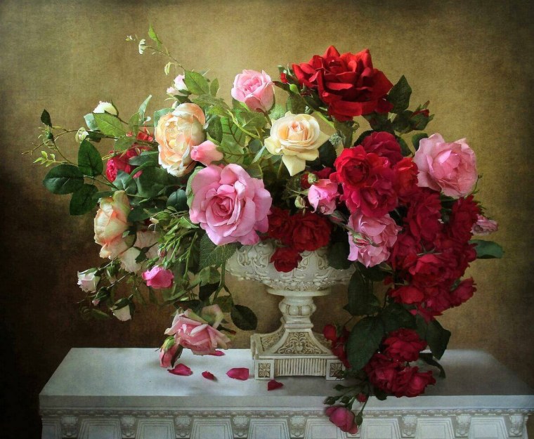 Фотонатюрморты с розами Марины Филатовой